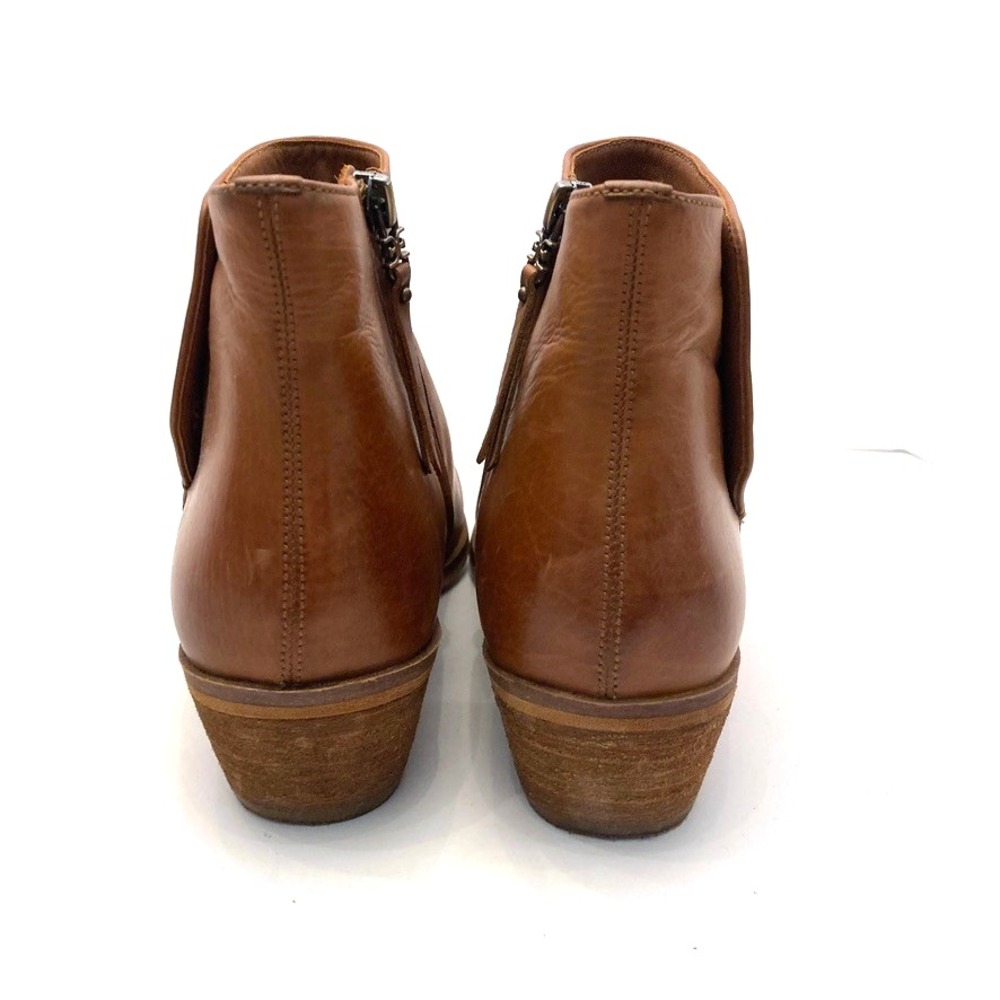 Sam Edelman Paila Ankle Bootie Lt Brown Leather Womens 8 Low Heel Side Zip - Picture 4 of 9